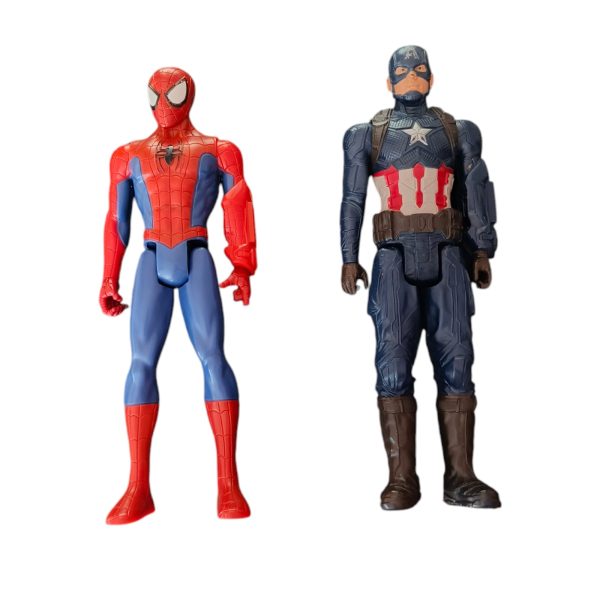 Figuras de Acción Spiderman y Capitán América